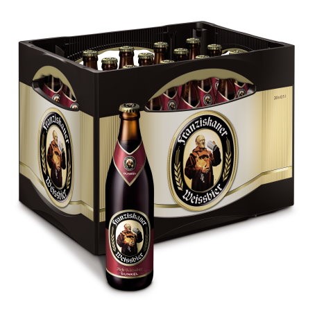 Franziskaner Hefe-Weissbier Dunkel (20/0,5 Ltr. Glas MEHRWEG)