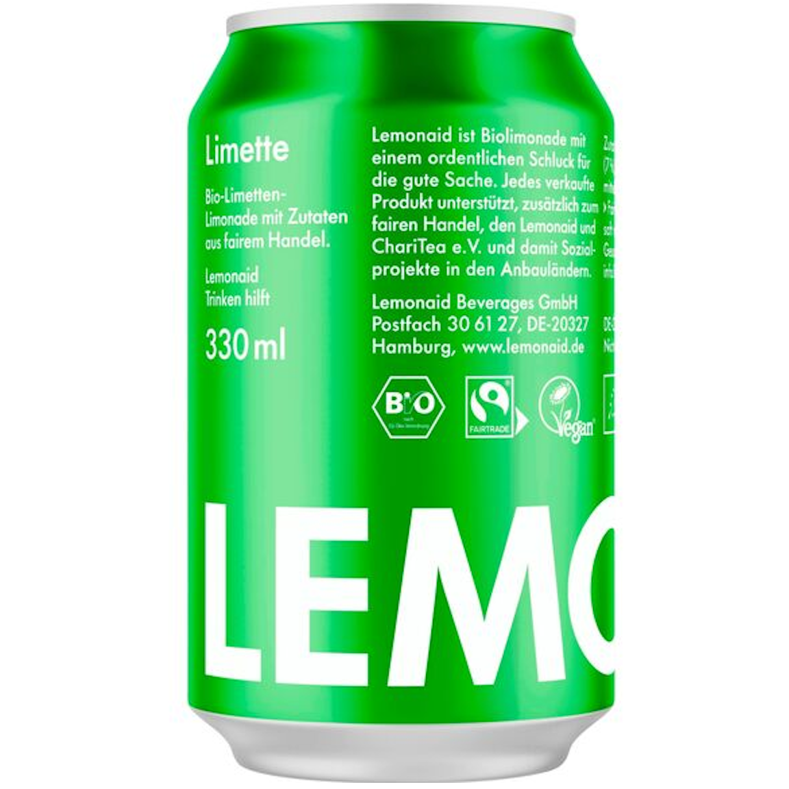 Lemonaid Limette  (12/0,33 Ltr. Dose EINWEG)