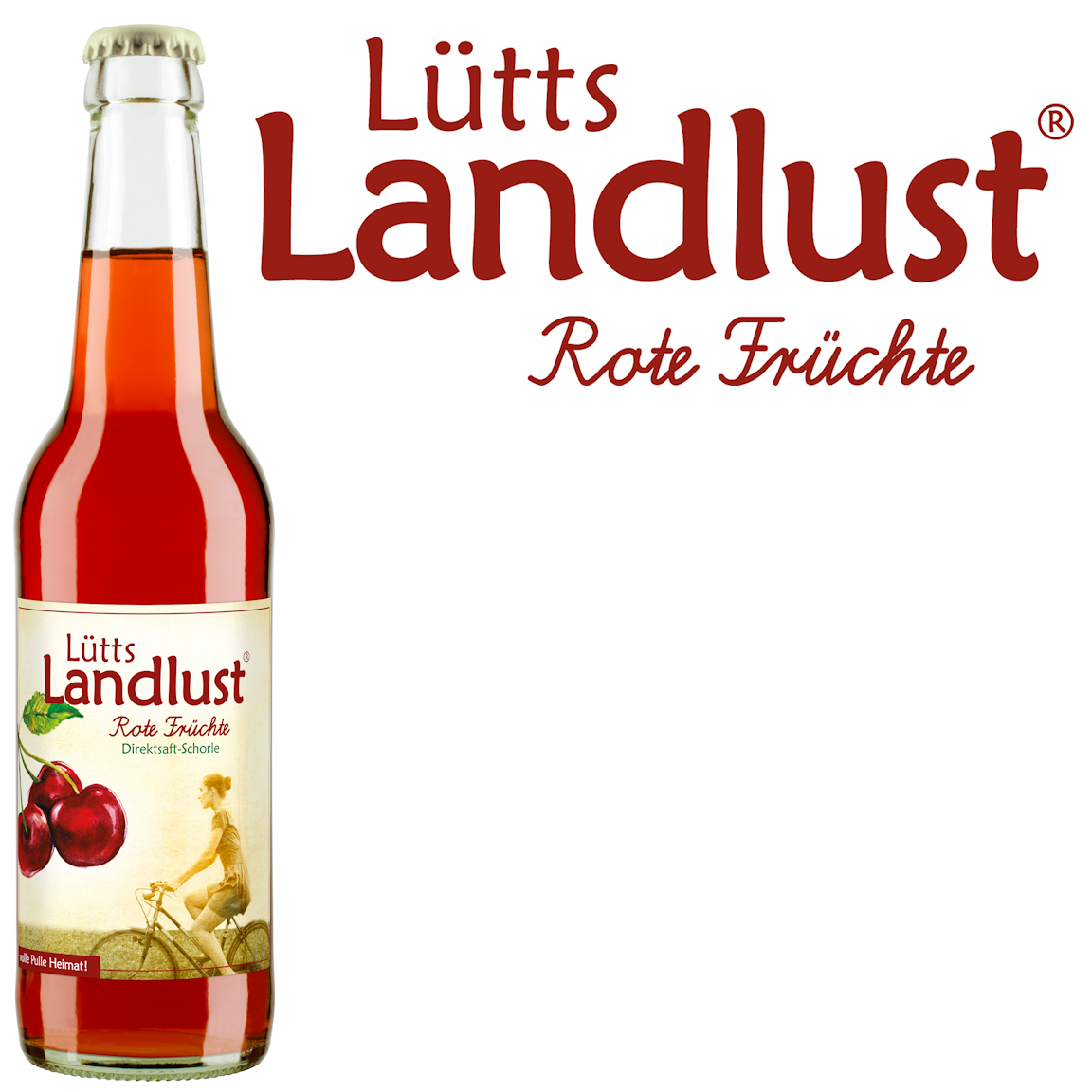 Lütts Landlust Rote Früchte Schorle (24/0,33 Ltr. Glas MEHRWEG)