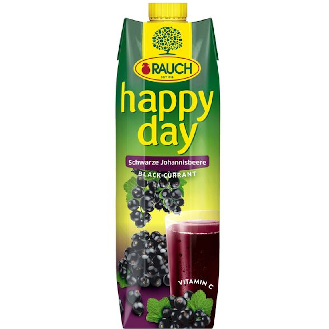 Rauch happy day Schwarzer Johannisbeernektar (6/1,00 Ltr. Tetra EINWEG)