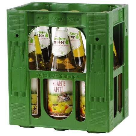 Beckers Bester Apfelsaft klar (6/1 Ltr. Glas MEHRWEG)