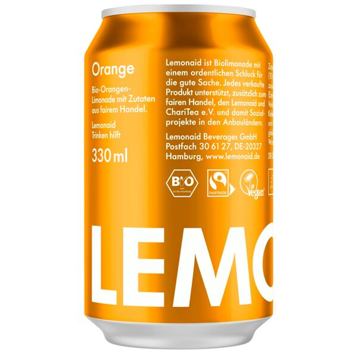 Lemonaid Orange  (12/0,33 Ltr. Dose EINWEG)