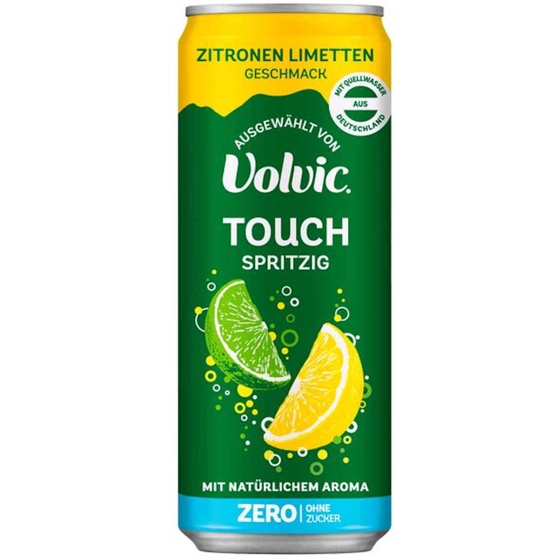 Volvic Touch Spritzig Zitrone-Limette zero  (12/0,33 Ltr. Dose EINWEG)