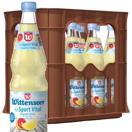 Wittenseer ISOSPORT Vital Grapefruit Zitrone (12/0,7 Ltr. Glas MEHRWEG)