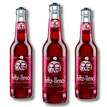 fritz -limo Apfel Kirsch Hollunder (24/0,33 Ltr. Glas MEHRWEG)