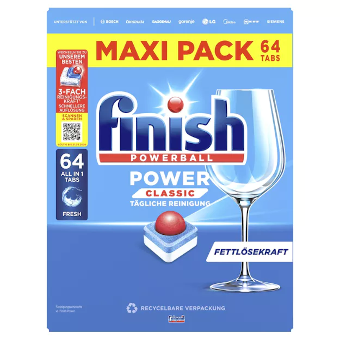 Finish Power Classic Maxipack (1/64 Tabs)