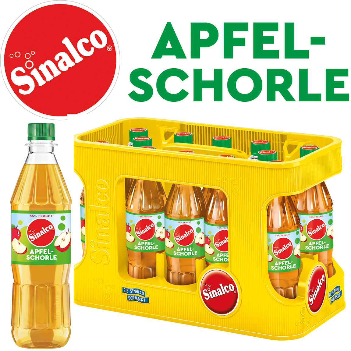 Sinalco Apfelschorle (12/0,5 Ltr. PET MEHRWEG)