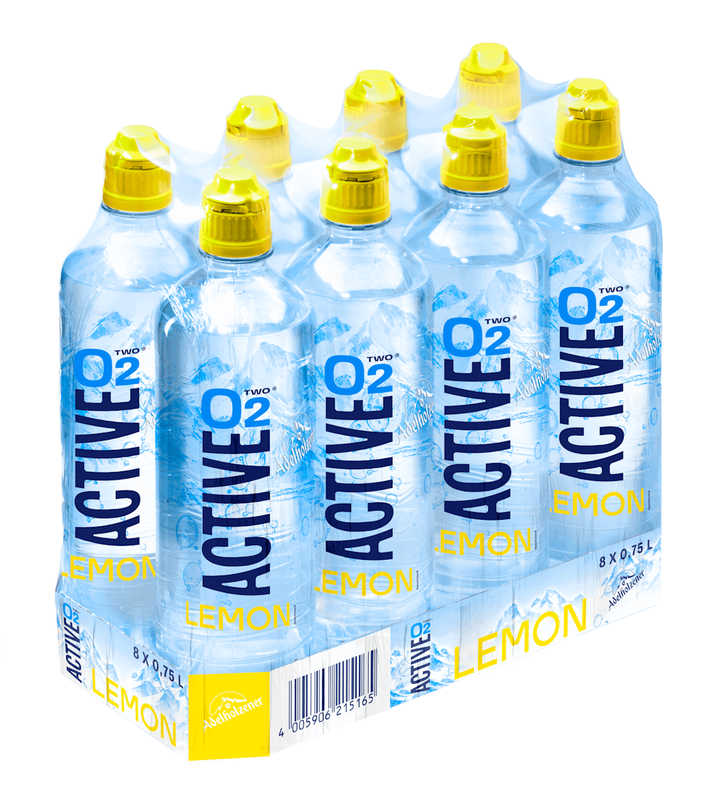 Adelholzener Active O2 Lemon (8/0,75 Ltr. PET EINWEG)
