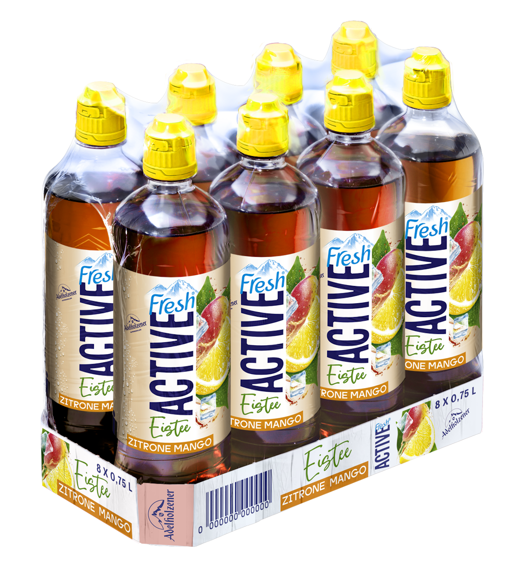Adelholzener Active Fresh Eistee Zitrone Mango (8/0,75 Ltr. PET EINWEG)