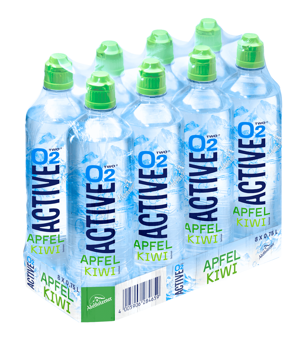 Adelholzener Active O2 Apfel Kiwi (8/0,75 Ltr. PET EINWEG)