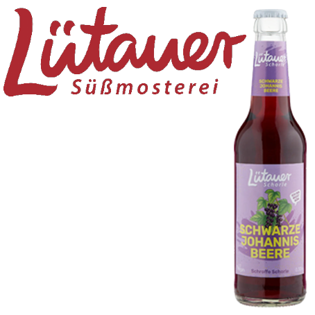 Lütauer schwarze Johannisbeerschorle (24/0,33 Ltr. Glas MEHRWEG)G)