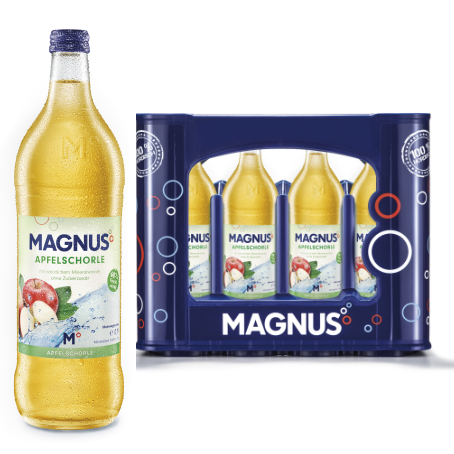 Magnus Apfelschorle (12/0,7 Ltr. Glas MEHRWEG)
