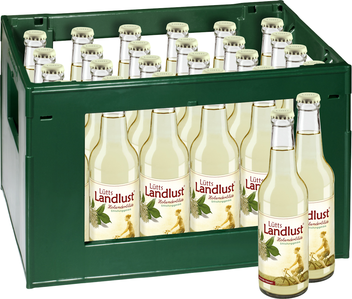 Lütts Landlust Holunderblüte Schorle (24/0,33 Ltr. Glas MEHRWEG)